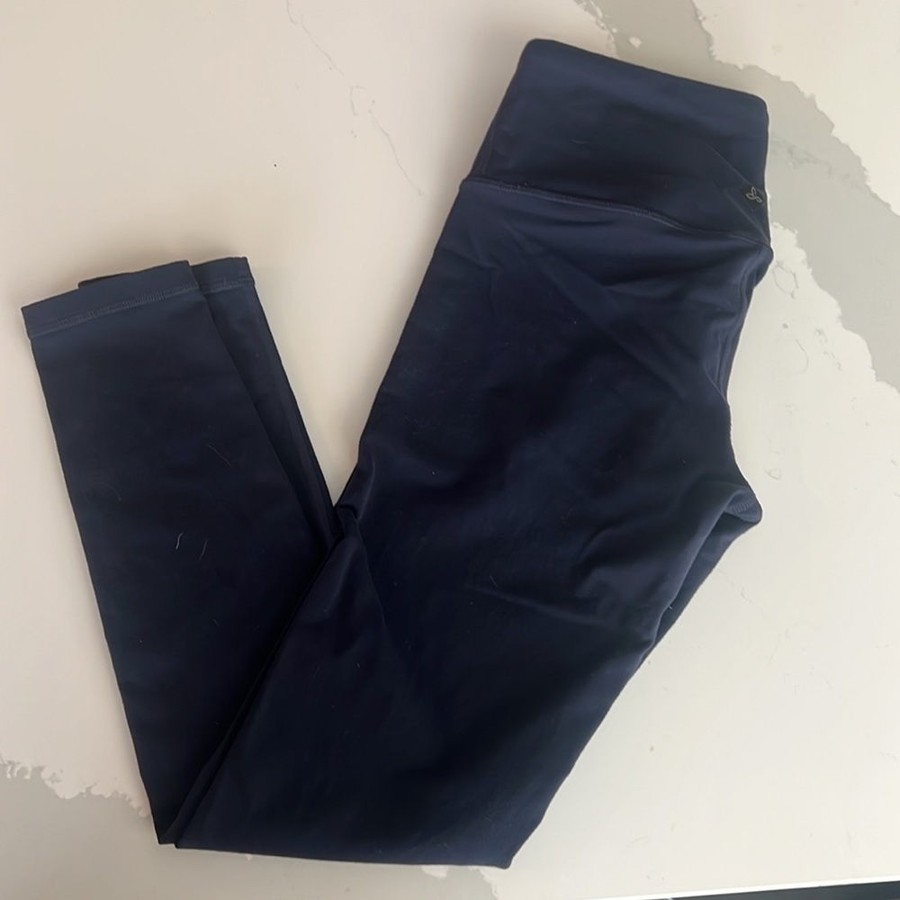 Prana Leggings Mid Rise Yoga Pants Running Gym Workout in Dark Blue SIZE XS